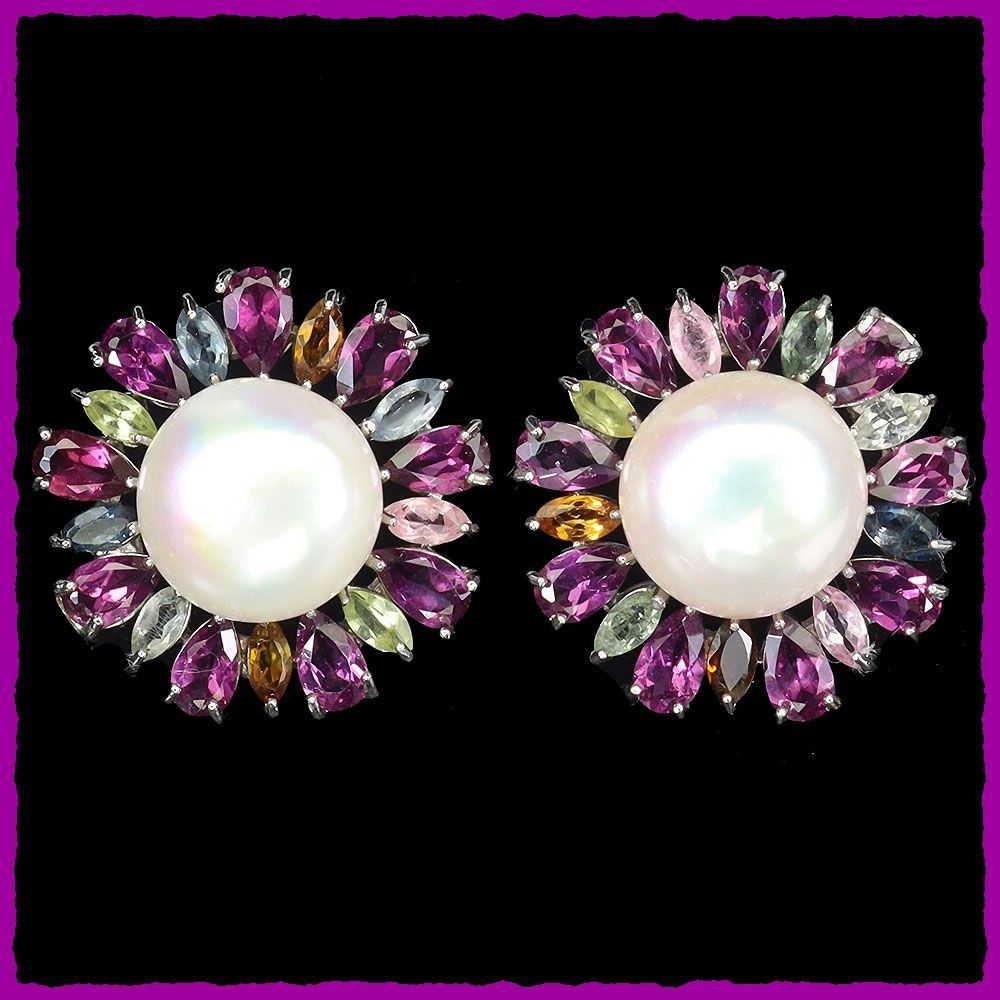 Ohrringe & -stecker: Rhodolith / SW Perlen 925 Silber Ohrstecker – Neu und originalverpackt aus Oberglatt ZH von Goldfee1 1