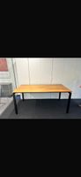Bürotisch Holzoptik mit schwarzem Metallgestell