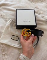 Gucci GG Marmont Ledergürtel Schwarz  Grösse 90