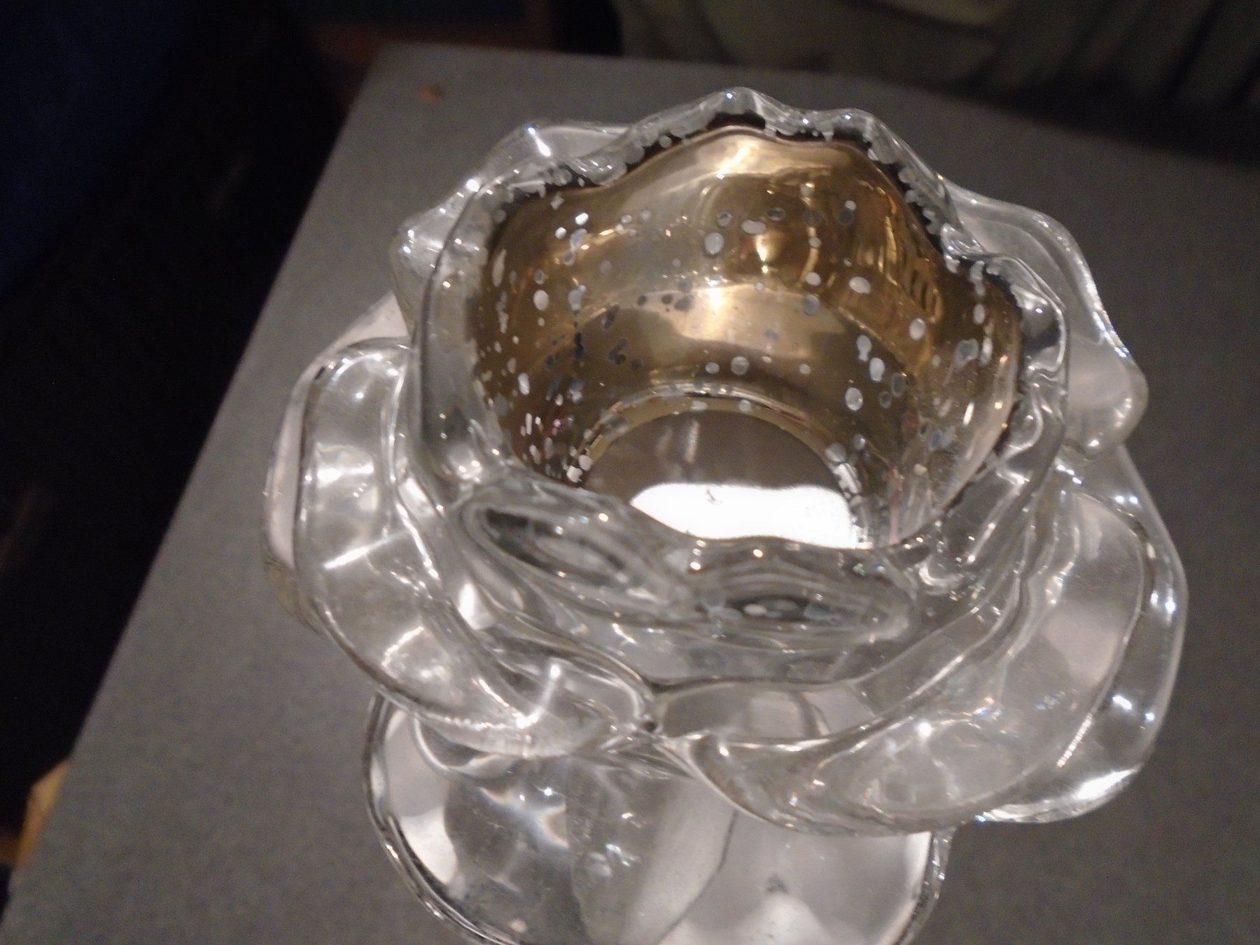 Portacandele: Kerzenständer weisse Blume, Metall – Usato da Zürich venduto da abraxas1291 1