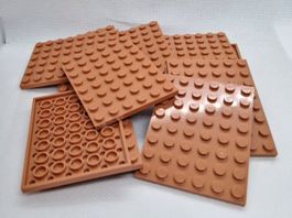 Lego 10 Stk. Plate 6x8 (medium nougat)