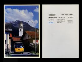 Tinizong Surses Postauto Saurer RH525-23 Foto Ausdruck A5
