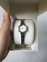Armbanduhr Anne Klein hexagonal silber gold neuwertig