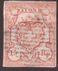 Alle Briefmarken: # 18 --- RAYON III  KLEINE ZIFFER – Gebraucht aus Dübendorf von Piero2