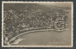 Carte P de 1938 ( Neuchâtel / Vu d'avion )