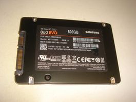 1 stück 500gb ssd. Samsung 860 EVO. Getestet. Siehe Details
