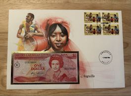 Banknoten Brief Anguilla 1 Dollar