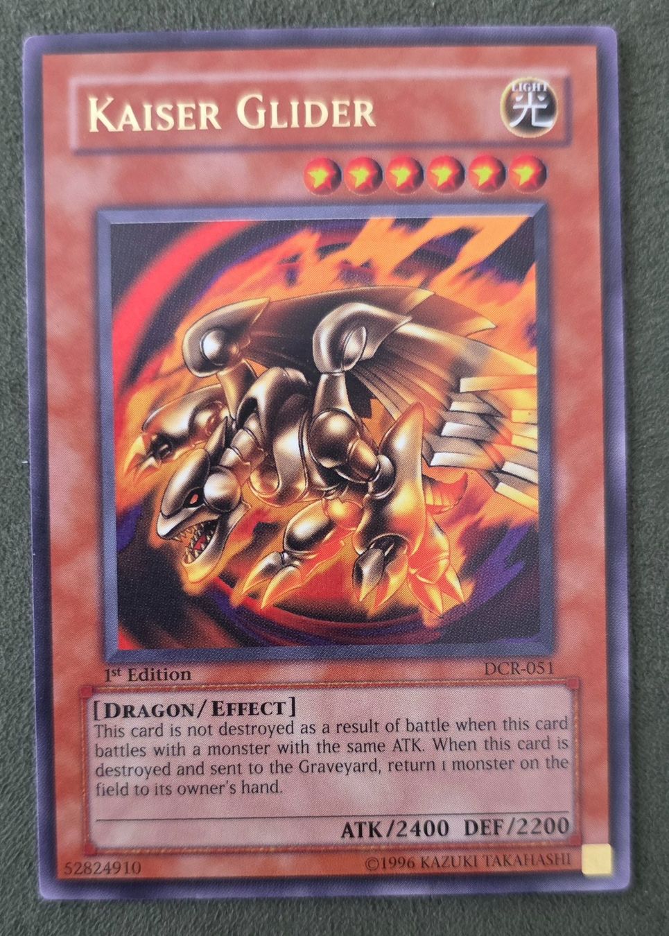 Yugioh Carte collezionabili: Yu-Gi-Oh! 1.Edition DCR-051 Kaiser Glider EX+ – Usato da Oberwil BL venduto da Autobueb