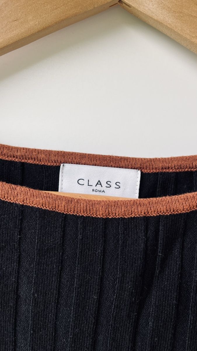 Maglioni & Felpe: Pull CLASS noir détails marrons tendance S printemp – Nuovo (secondo la descrizione) da Lausanne venduto da Global.P 1