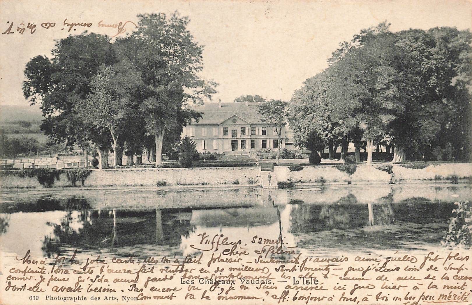 Cartoline postali: Les châteaux vaudois l`isle – Usato da Biasca venduto da Blenio71