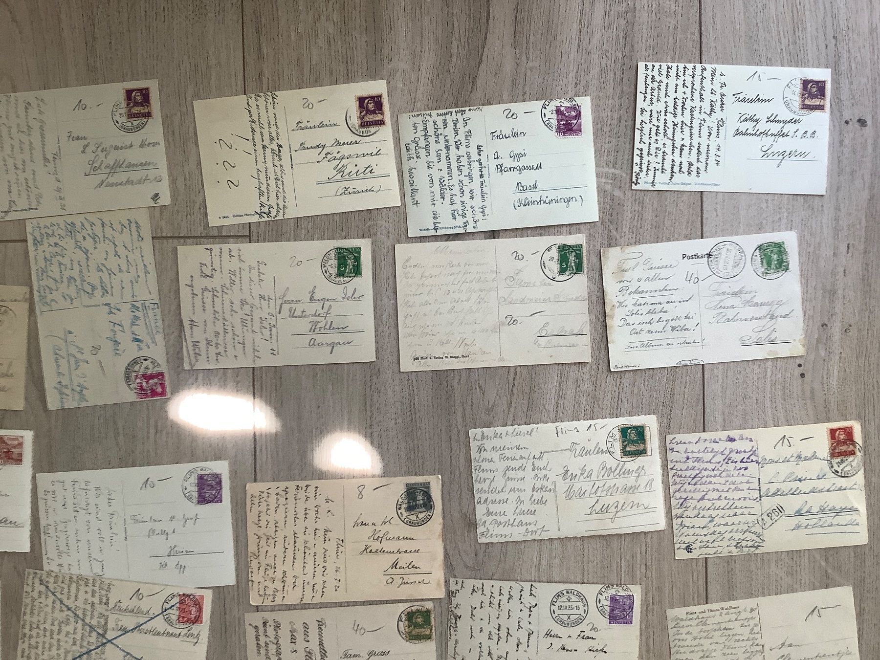 Cartoline postali: 50 alte, gelaufene Ansichtskarten Flims ab 1907 – Usato da St. Gallen venduto da herbrig2 6