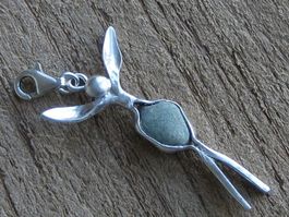 Designer Engel Anhänger Einzelstück Unikat Silber 999 / 925