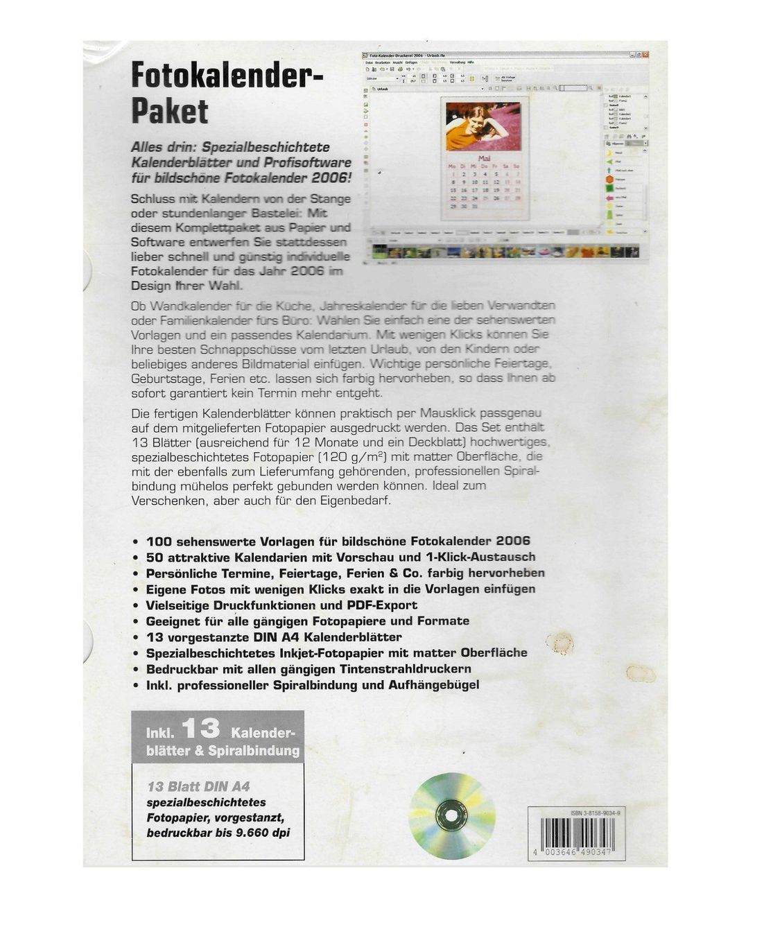 Software: Fotokalender Software Paket – Nuovo e nell'imballaggio originale da Humlikon venduto da GX30 1