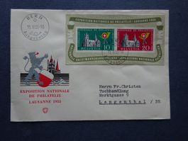 1955 FDC W35 Block BERN