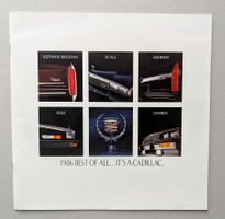 Originalkatalog "1986 BEST OF ALL...IT'S A CADILLAC."