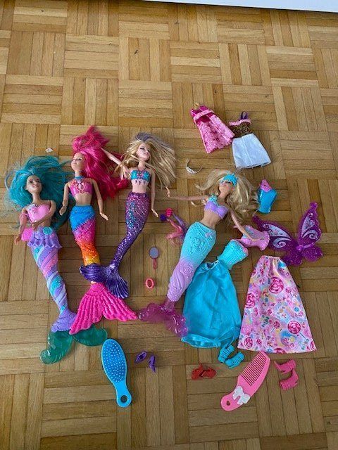 DEARMAMY Meerjungfrau Set Für Mädchen - Krone, Stirnband & Zauberstab Für Kostümpartys