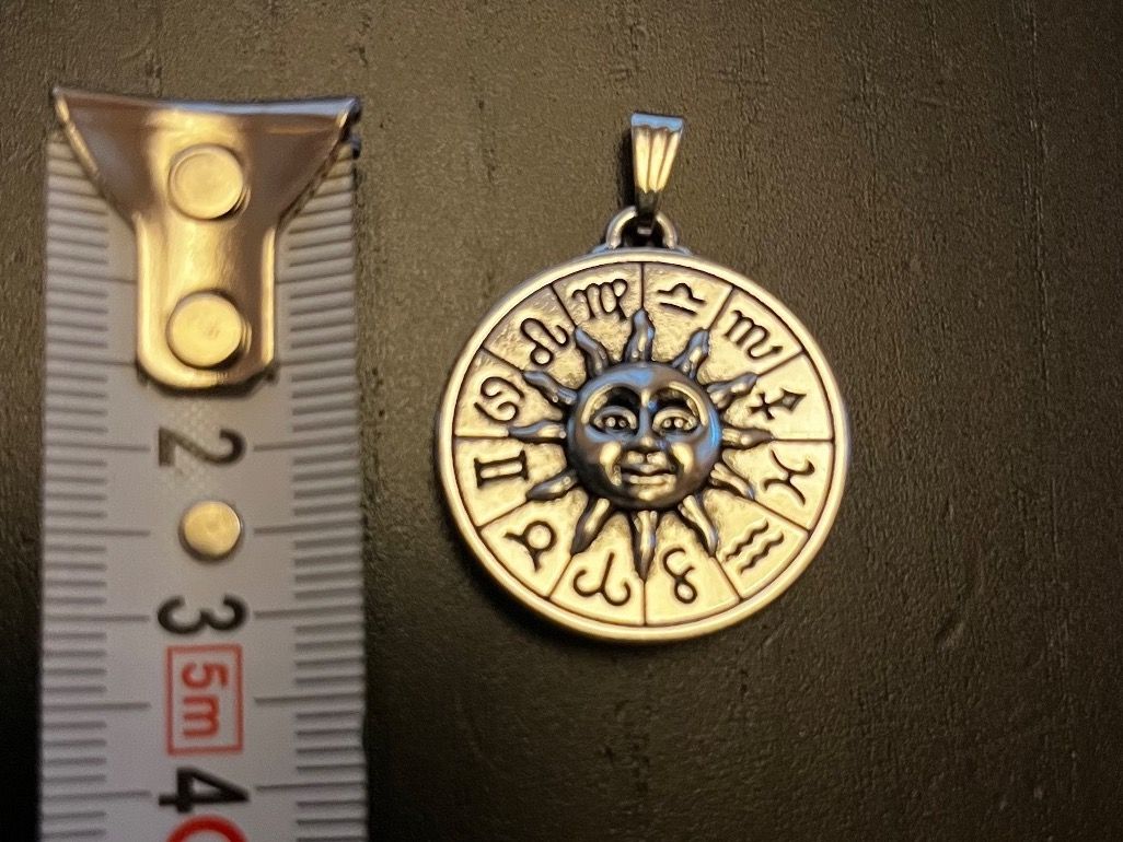 Ciondoli: Amulett/ Anhänger Sonne mit Zodiac – Nuovo (secondo la descrizione) da Gams venduto da Mariawicca 3