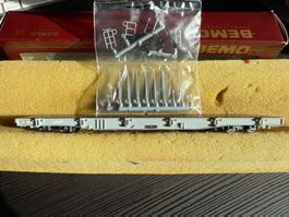 Bemo H0m 2280 103 RhB Rungenwagen Rp-w 8273 mit Wunschladung