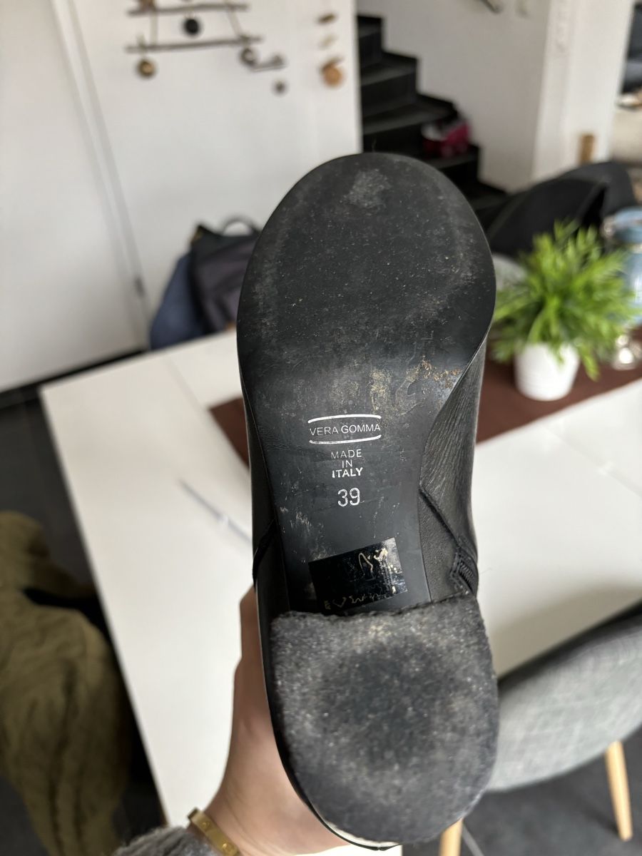 Scarpe da donna: Bottines à talon noire en cuir – Usato da Zürich venduto da mps_9cp7 7