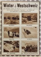 Vintage Reklame, Wintersport, Ski in Westschweiz, Romandie