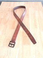 Vintage 1,30m Swiss Army Militär Ledergürtel