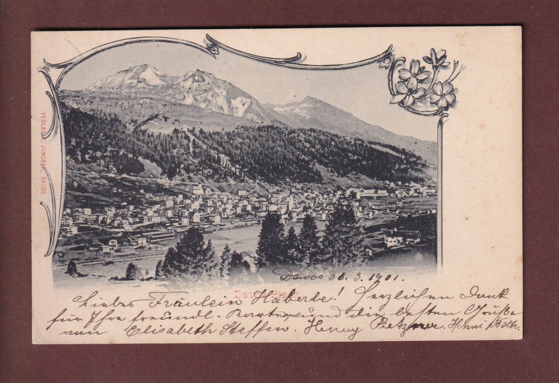 Cartes postales: DAVOS-PLATZ - 1901 // Eckbug // – D'occasion à Pully par nicecards