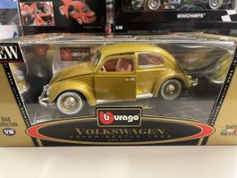 VW Käfer 1955 Burago Gold Collection, Modellauto 1:18, Top!