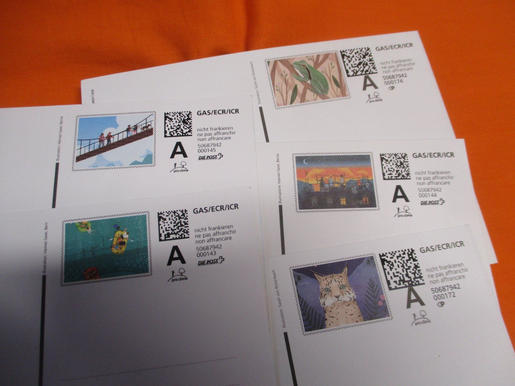 Cartoline postali: 5 frankierte Ansichtskarten Postkarten – Nuovo (secondo la descrizione) da Birsfelden venduto da alles-muss-raus 1