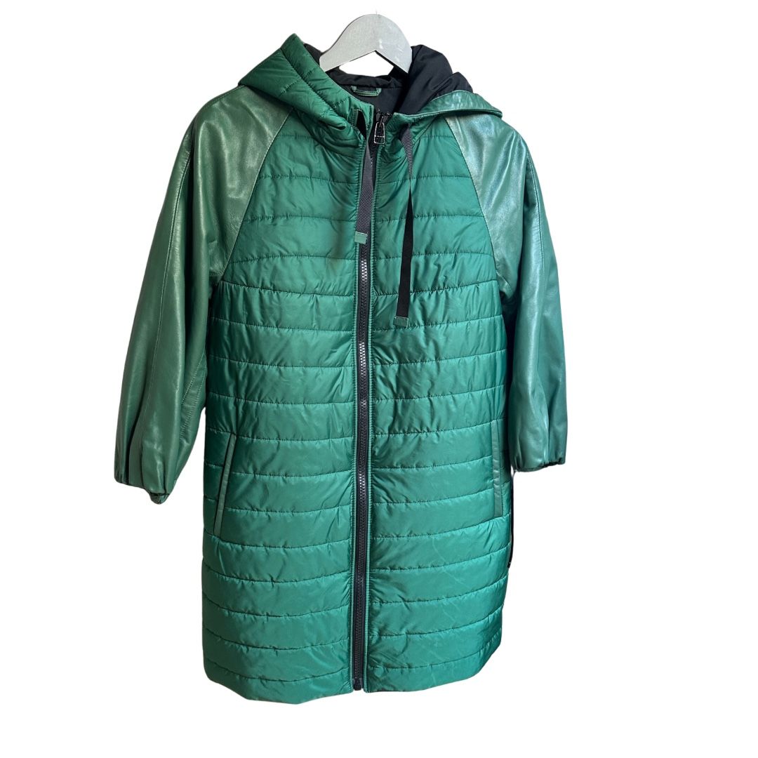 Mäntel: AUTUMN JACKET GREEN LEATHER BACK & SLEEVES L – Neu (gemäss Beschreibung) aus Zofingen von JumpInVintage