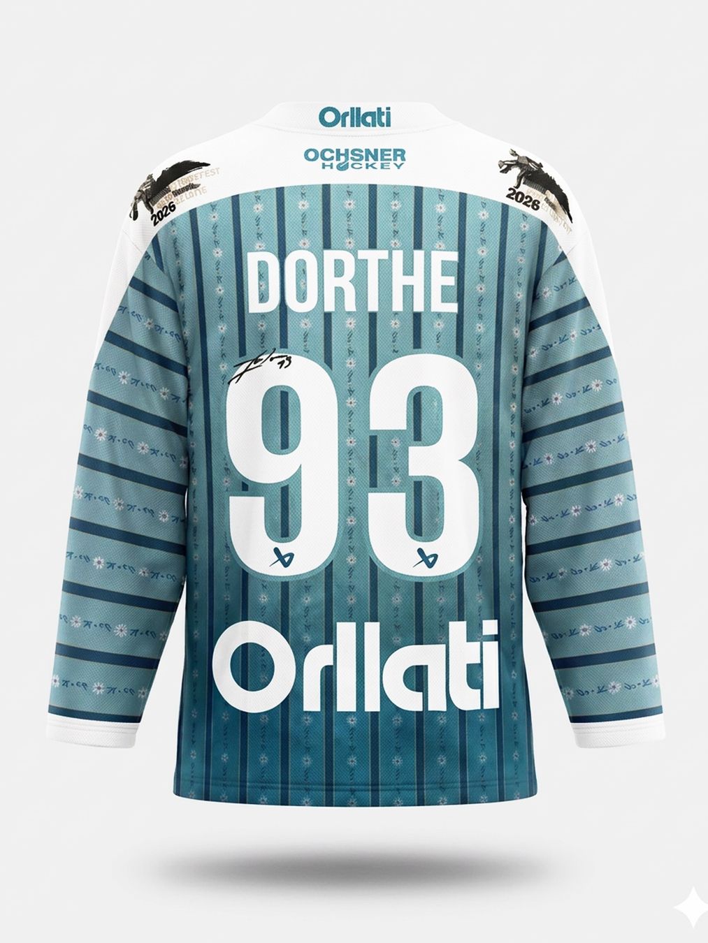 HC Fribourg-Gottéron Warm-Up Jersey 2026 – Dorthe #93 SIGNIE (D ...
