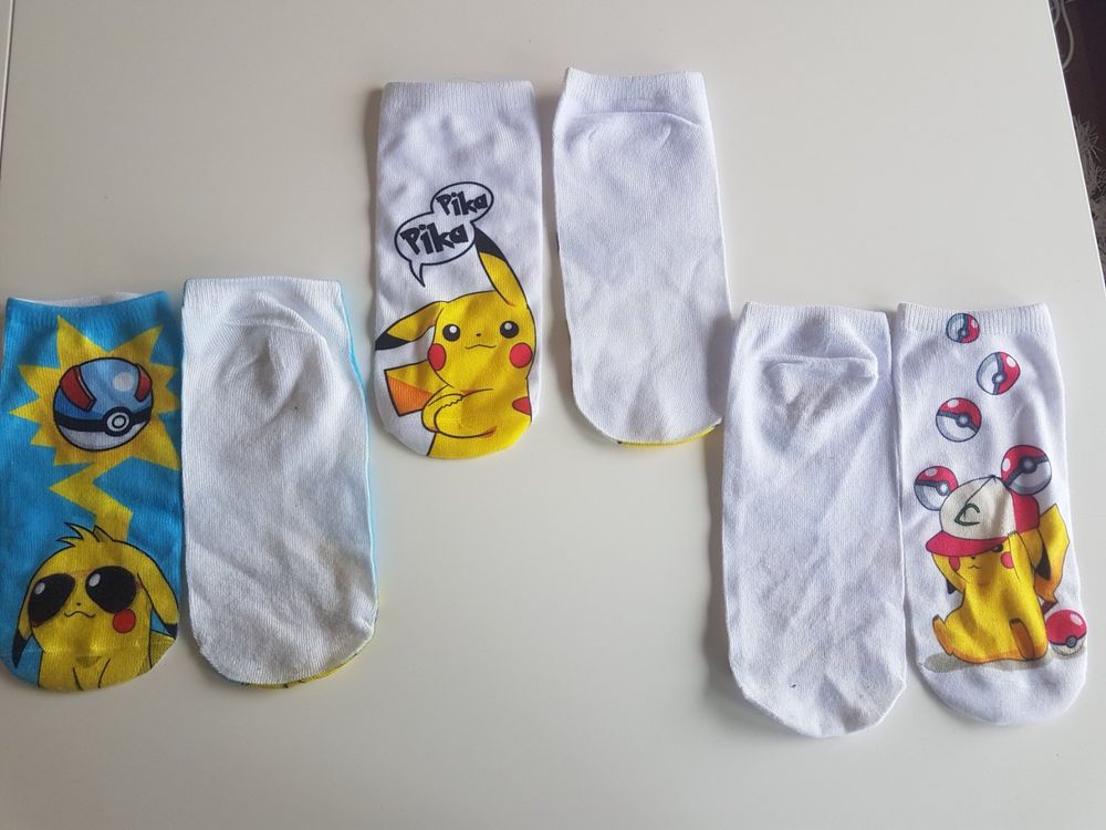 Pokemon Jungen Socken – 5 Paar No-Show Socken Mit Verschiedenen Pokemon-Motiven (Größe 39–42)