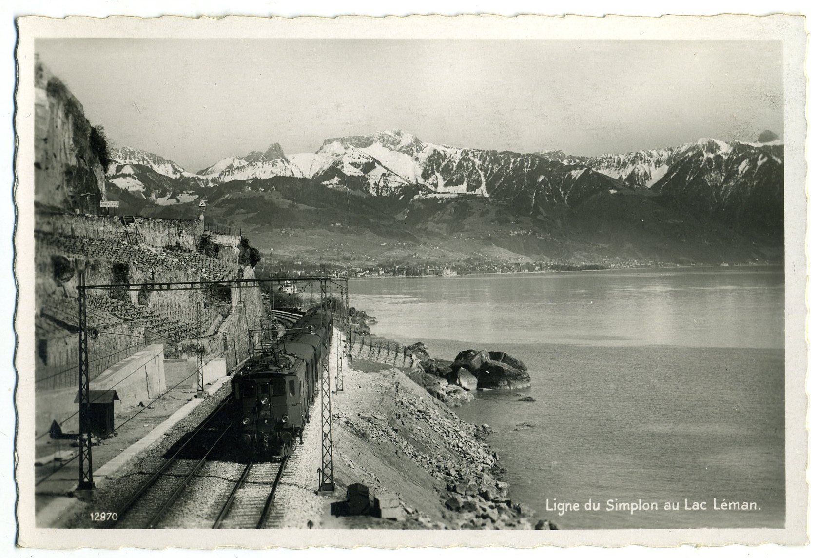 Cartoline postali: Ligne du Simplon. Vers Rivaz. Vers 1940 – Usato da Versoix venduto da HELVETICA_1