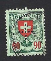 Timbre administratif avec croix No 14, oblitéré / #1