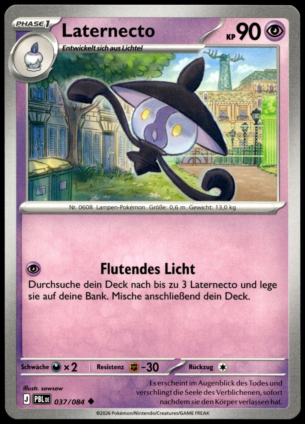 Pokémon Sammelbilder & Trading cards: Laternecto (PBL DE 037/084) – Gebraucht aus Affoltern am Albis von Chiesa_5