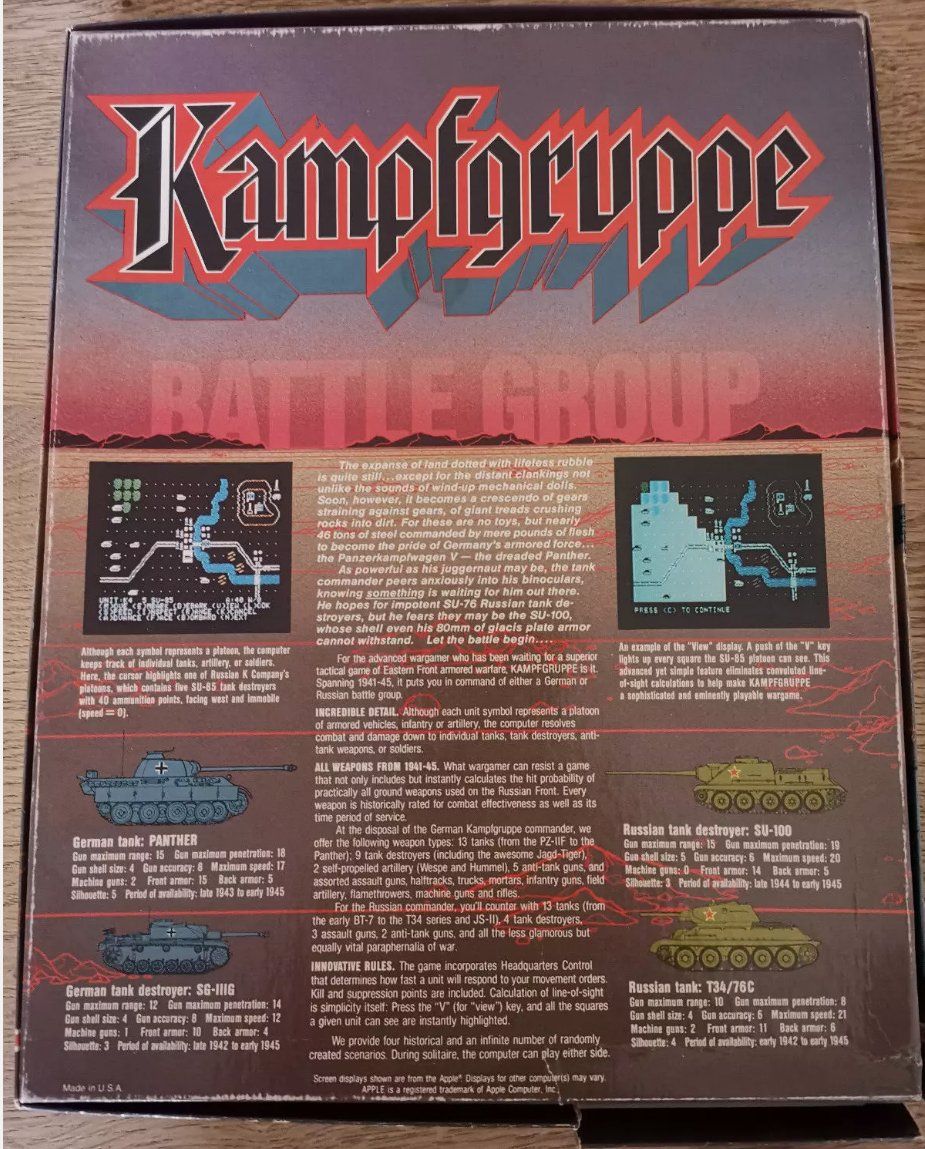 Spiele: Kampfgruppe SSI 5.25" Disk Big Box Commendore 64 C64 1985 – Gebraucht aus Bad Ragaz von MR_BR 2