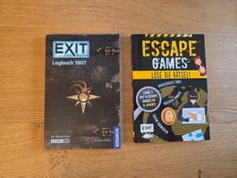 2x Bücher "Escape Games" & "Exit Logbuch 1907"
