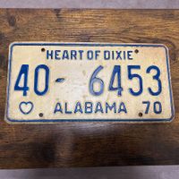 🇺🇸 1970 Vintage Autoschild, Alabama 40 6453