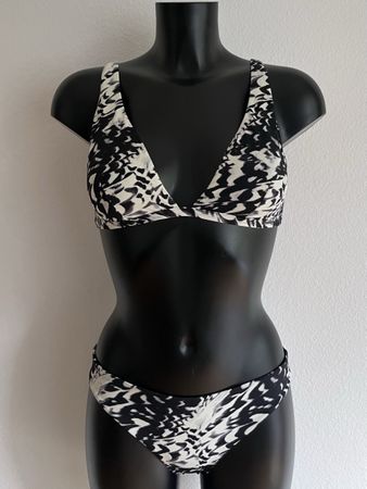 Bikini Calvin Klein schwarz weiss Gr S