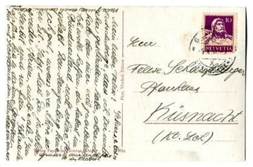 Cartoline postali: Schiers von Westen – Usato da Ottikon b.Kemptth. venduto da Neptun1974 1