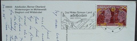 Cartoline postali: ADELBODEN Wintermorgen im Mühleweidli – Usato da Jona venduto da philajona 1