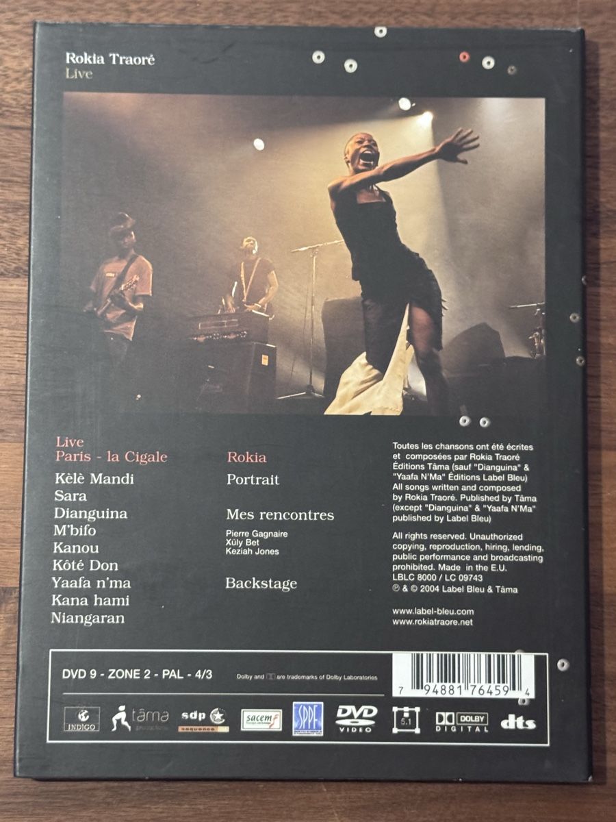 Tutti i DVDs: DVD Rokia Traoré Live – Usato da Grand-Lancy venduto da cyr_n5ky 1