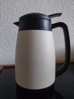 Isolierkanne, Thermoskanne, beige, schwarz.