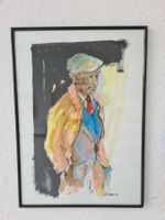 Aquarelle encadrée, signée, D. Delaroche 74 ?