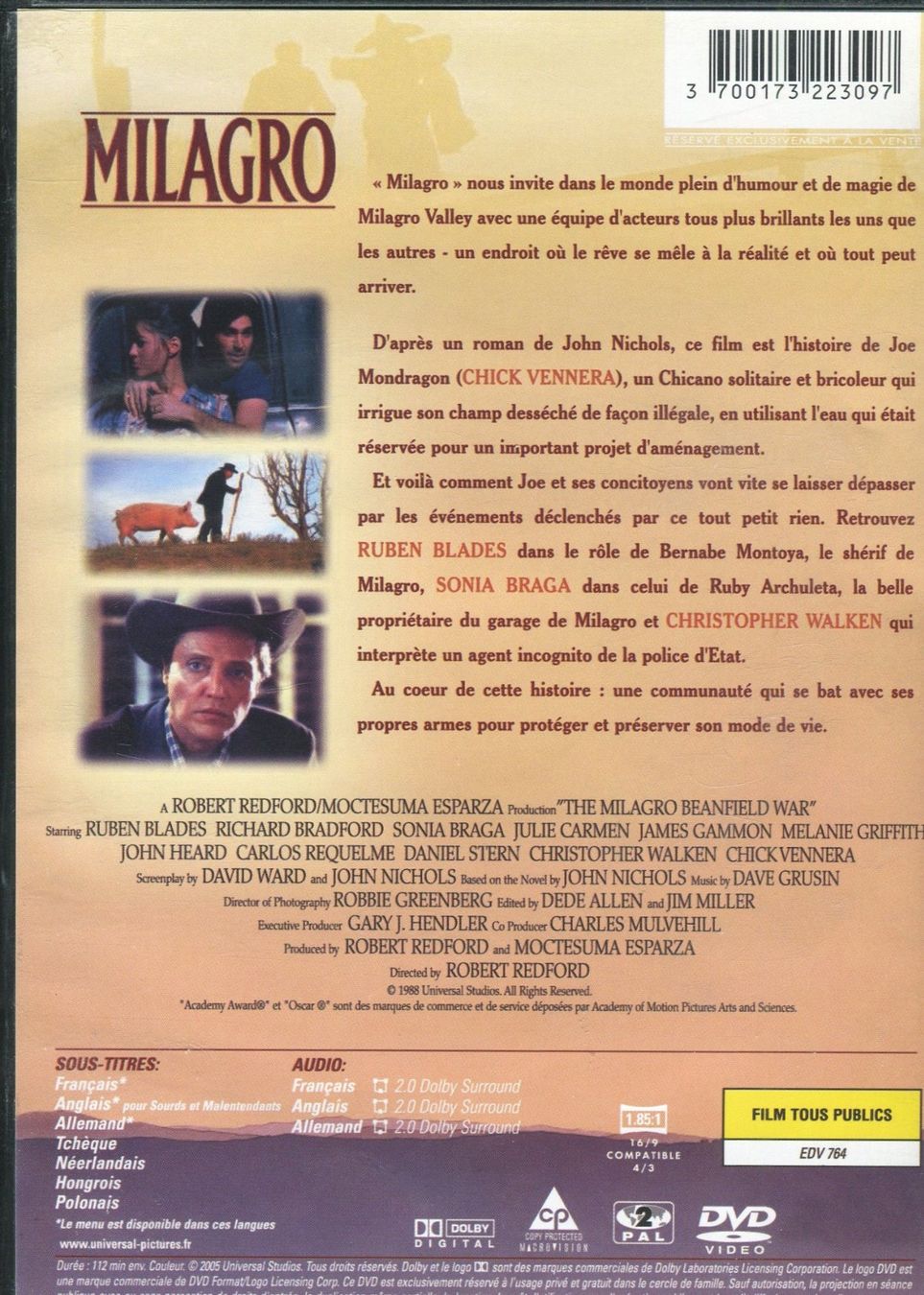 Tous les DVDs: MILAGRO  -  DVD – D'occasion à Les Avants par soyouz63 1