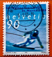 Nr.1068 Skirennfahrer  Sondermarken GESTEMPELT 2002   