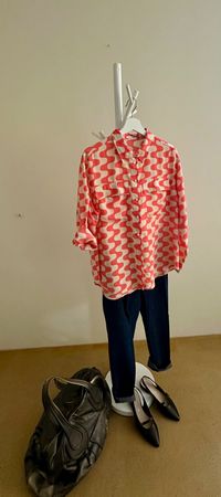 OPUS Bluse FRIDAMI Gr. 38 – modernes Muster - neuwertig