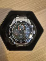 Bistec Analog/Digital Chrono mit schwarzem Zifferblatt