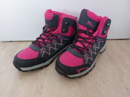 Chaussures de randonnée roses et grises, pointure 25