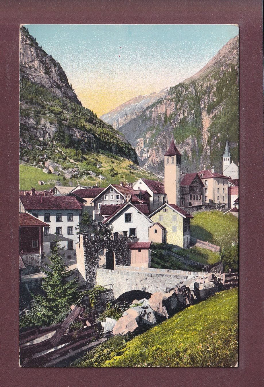 Ansichtskarten: Gotthardbahn - GÖSCHENEN - Dorfpartie – Gebraucht aus Pully von nicecards