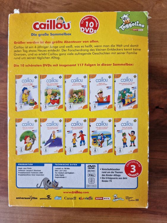 Caillou 10 DVDs -Die grosse Sammelbox DVD | Kaufen auf Ricardo
